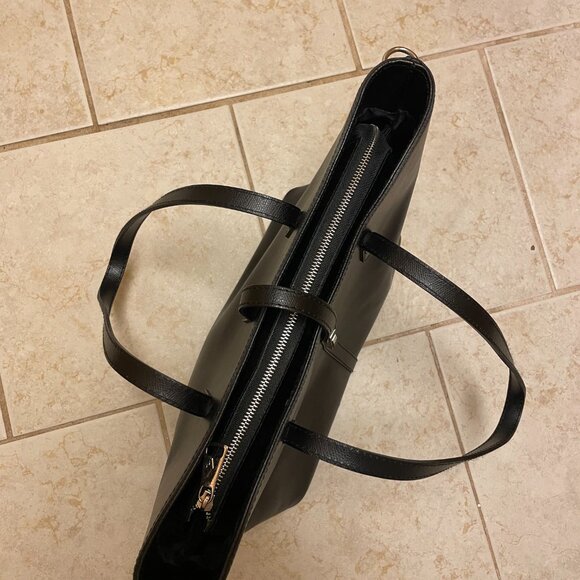 Antonella Ferrante Genuine Leather Made in Italy Black Tote Shoulder‎ Bag - Picture 5 of 11